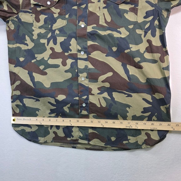 True Religion TRBJ LS Western Camo Shirt Mens M Snap Button Style 700700 NWT - Picture 9 of 10